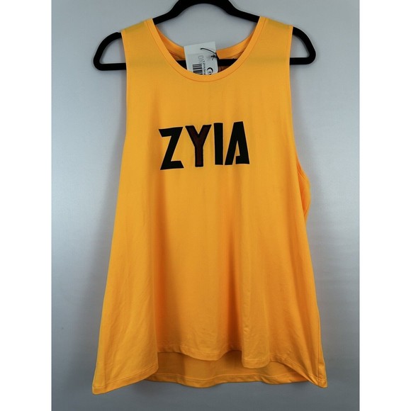 ZYIA Y Bengal Tank Top Mesh Y Muscle Sleeveless Logo Athletic Women’s Size Large - Picture 2 of 10